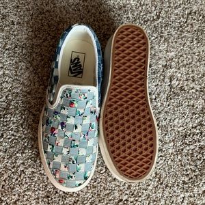 Checkered Slip on Platform Vans